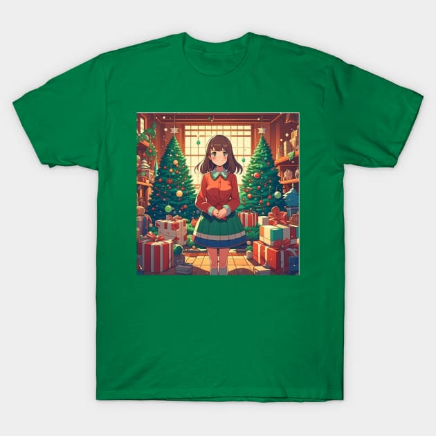 Christmas Anime T-Shirt by Oldetimemercan